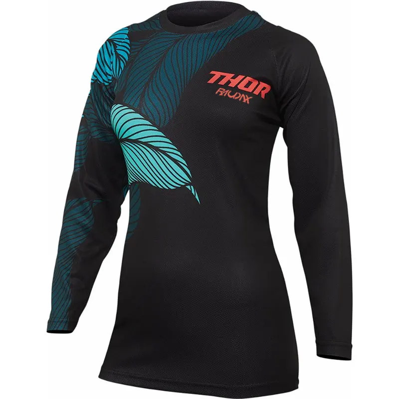 Woman's Motocross Jersey Mtb Downhill Jeresy Mountain Bike Maillot Ciclismo Quick Dry Bike Jersey THOR RAUDAX Woman Jerseys