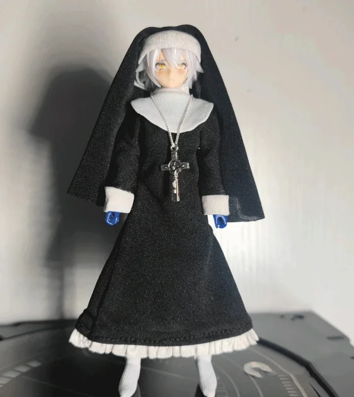 

P3-5 1/12 Soldier Nun Clothes Nun's Outfit Model for 6" azone12 figma shf 30ms Female(no figure)