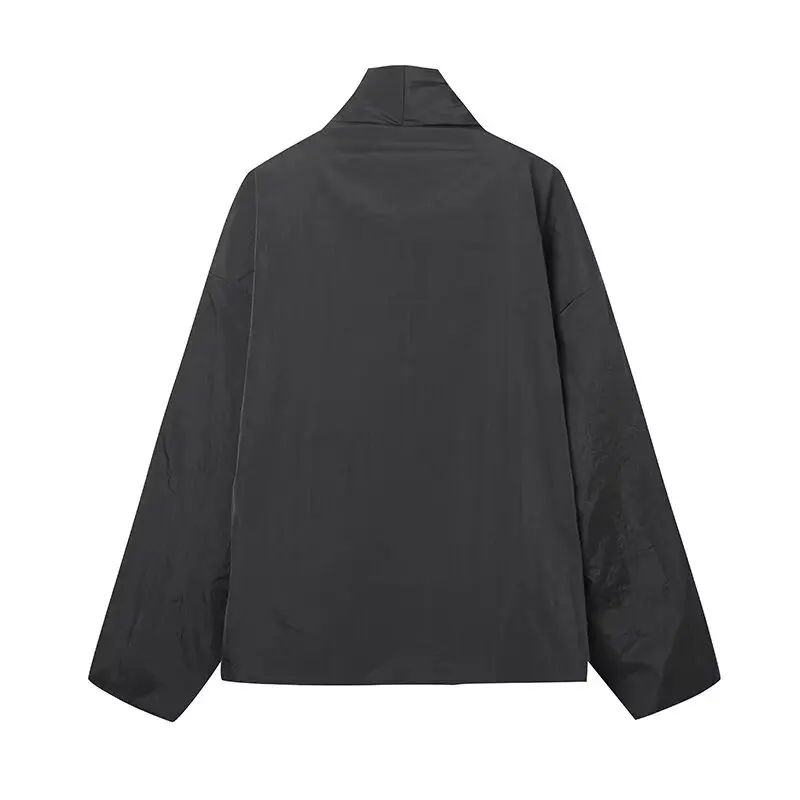 Women's Solid Tie Jackets Female Long Sleeve Kimono High Street Short Coats Lady Autumn Winter Leisure Daily Commute Outerwears