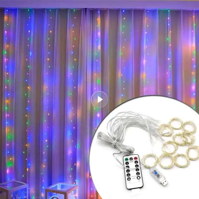 

USB Remote Control Copper Wire Light Curtain Light String Ice Bar Lights Christmas Wedding Festival Decoration Mini Fairy Lights