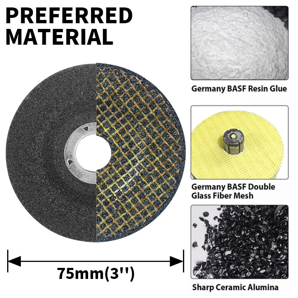Premium Grinding and Polishing Wheel - 2 & 3 Angle Grinder Disc for Metal, Abrasive Angle Grinder Accessories