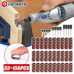 Dremel Sanding Drums Kit Sand Band 1/2 1/4 3/8 Inch Sand Mandrels Drum 120 Grit for Woodworking Nail Drill Rotary Abrasive Tools