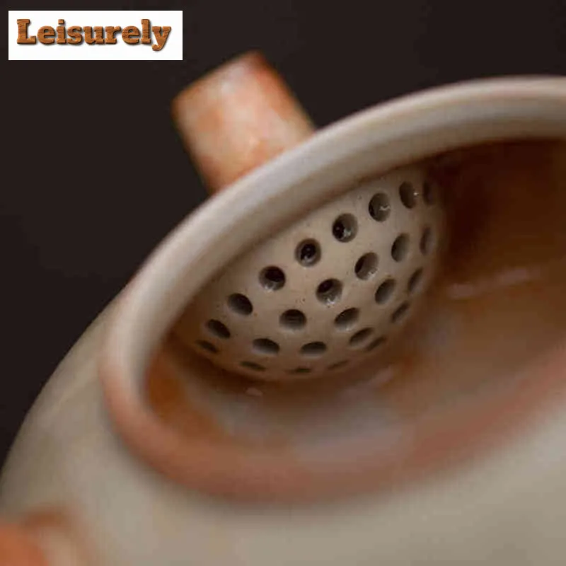 Shino Ware Side Handle Teapot Luxury Tea Infuser Pot Household Tea Maker Kettle With Ball Hole Tea Ceremony Supplies Decoration