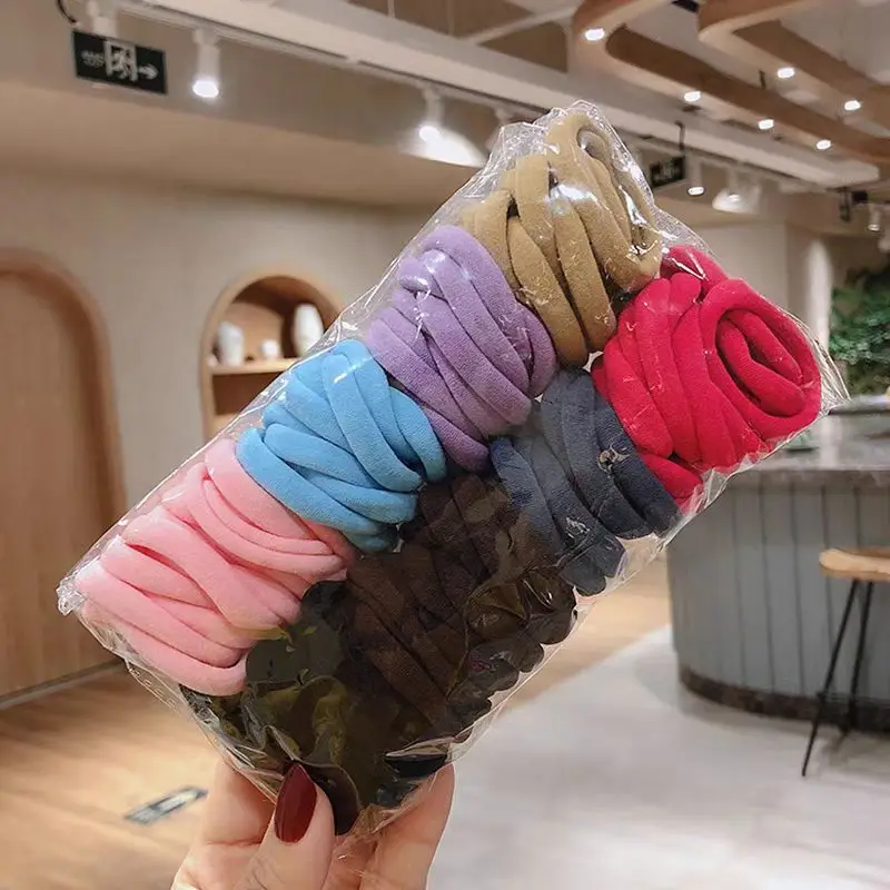100 Stück/Set 1,57 Zoll Nylon Weiche Elastische Haarbänder für Frauen und Mädchen, Pferdeschwanzhalter, Haargummis, Scrunchies, Haaraccessoires – Detail 10