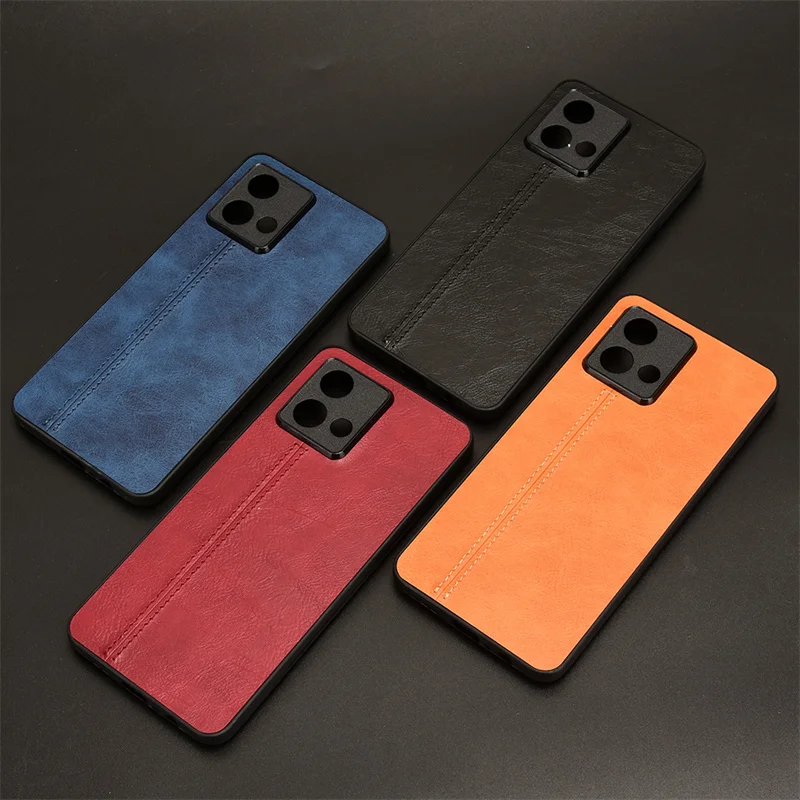 Per Motorola Moto G84 5G Luxury Calfskin Pu Leather Lines Cover Posteriore Custodia Morbida Per Moto G84 G84 5G Cover Phone Case