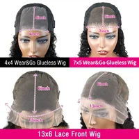 Crépus bouclés perruques 13x6 HD dentelle frontale perruque sans colle cheveux humains 4C Afro bouclés dentelle avant perruques de cheveux humains 4x4 HD dentelle fermeture perruques 6