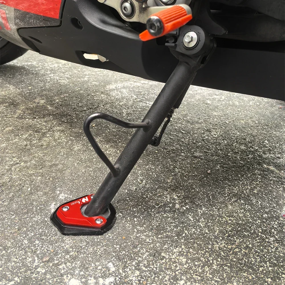 Motorcycle Extension Pad For Honda NX500 NX 500 2025 NX400 CB500X CB 500X Motorcycle Extension Pad Side Stand Foot Kickstand Tire valve caps