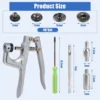 40 Set Metal Snap Button With Plier Tool Sewing Button Thickened Snap Fastener Kit DIY Craft for Installing Sewing Clothes 6