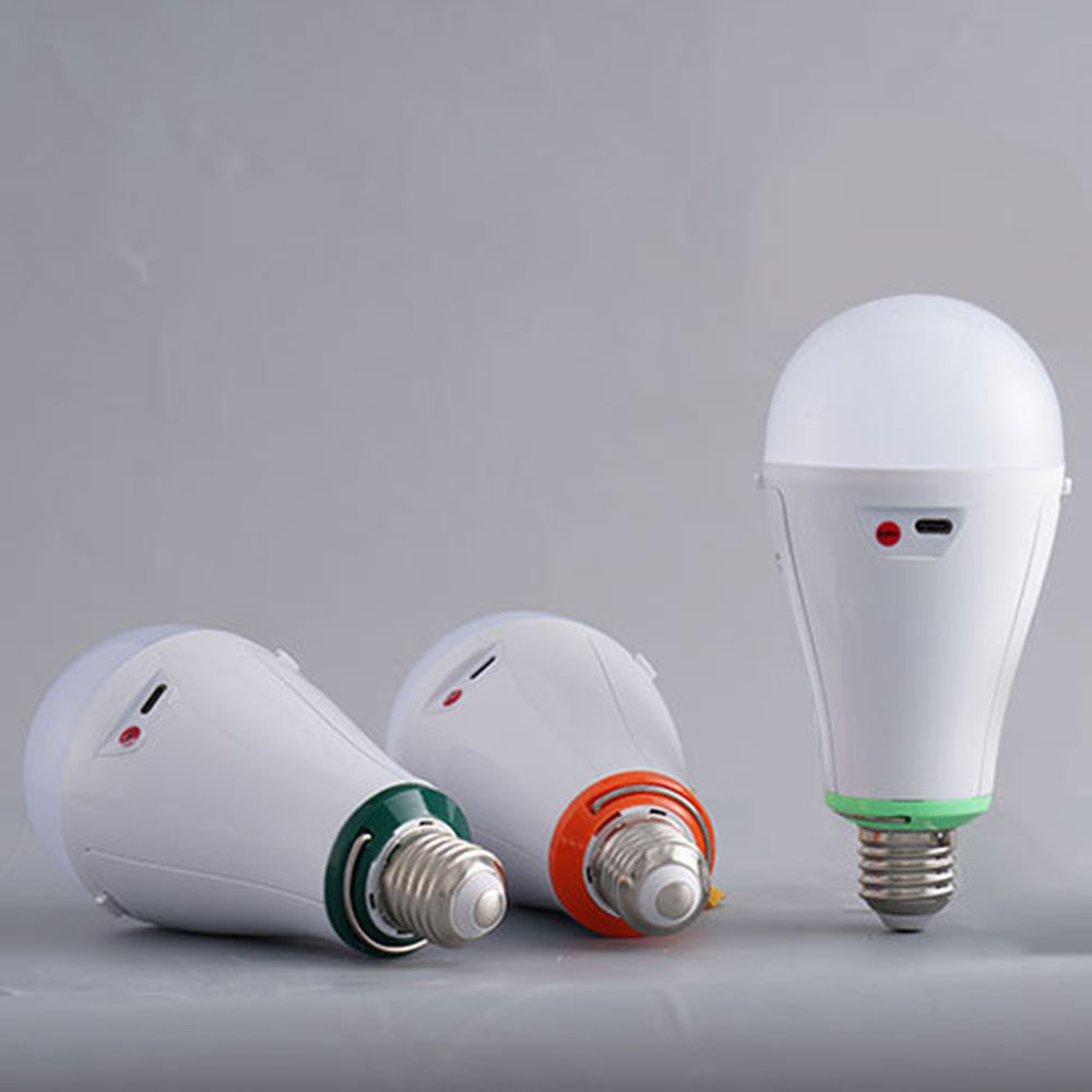 New LED Emergency Bulb Detachable Portable 2*18650 Lithium Battery Power Out Lighting Mobile Night Market Outdoor Camping Bulb