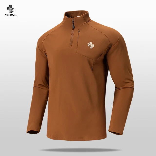 SBWL Autumn/winter new men's outdoor sports with a base shirt running skiing mountaineering fitness sports long sleeve T-shirt 3