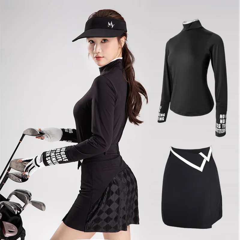 MY Golf Clothing Women's Long Sleeve T shirt Bottomings High Neck