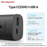 Samsung 25W Super Fast Charger Type C Adapter Galaxy S26 S25 S24 S23 S21 S22 Plus A17 A07 A55 A35 A25 Z Flip Fold 7 6 5 Note 20 3