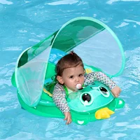 Swimbobo Kids Inflatable Floating Swimming Floats Cute Green Child Swim Pool For Babies Water Toy Ring PVC Baby Float For Summer 1