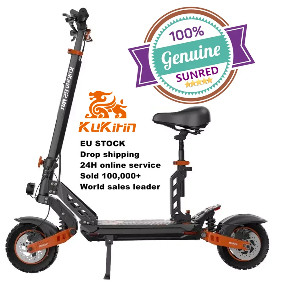 Drop shipping Kukirin G2 MAX 2023 Powerful China Mobility Eu Warehouse Two Big Wheels fast Electric Scooters custom kukirin g2 max china fat tire 70 mph fast motor high speed 100km h off road kugoo kirin g2 pro max electric scooters 1000w