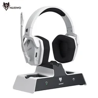 NUBWO G06 Wireless Headsets Gamer with Charging Station for Headset and PS5 Controller Gaming Headphones Long Battery Life