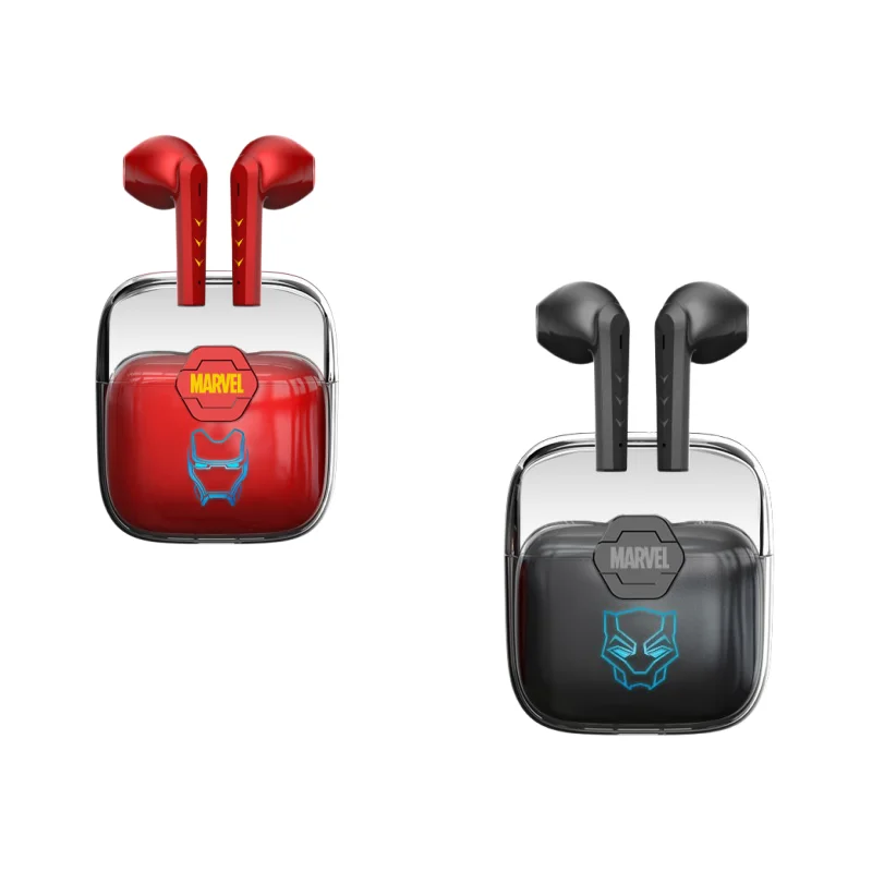

Marvel Iron Man Black Panther Anime Peripherals Cool Wireless Bluetooth Headphones Creative Waterproof Noise Canceling Headset