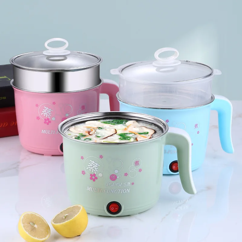 Multifunction Electric Cooker Hot Pot 1-2 People Heating Pan Multi Ramen Pot Machine Mini Rice Cook Kitchen Appliance Korea 220V 3