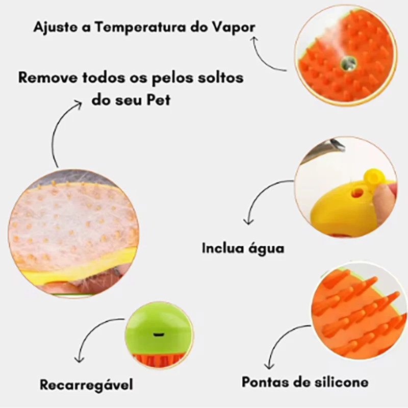 3-in-1 Electric Steam Pet Brush 5