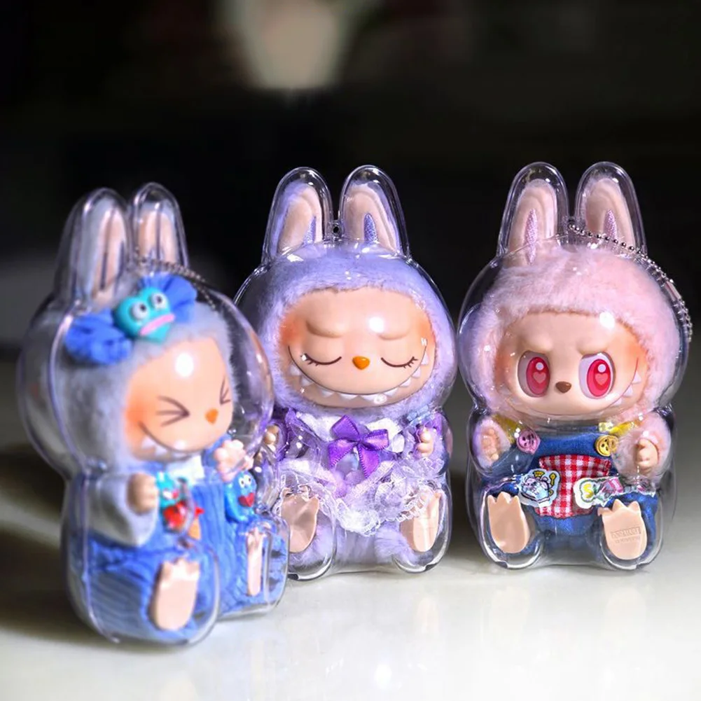 Description Picture 3 of itemProtective Acrylic Mystery Box Storage Case Plush Doll Display Bag for Labubu V1 V2 Sitting Party No Doll Portable Organizer Box