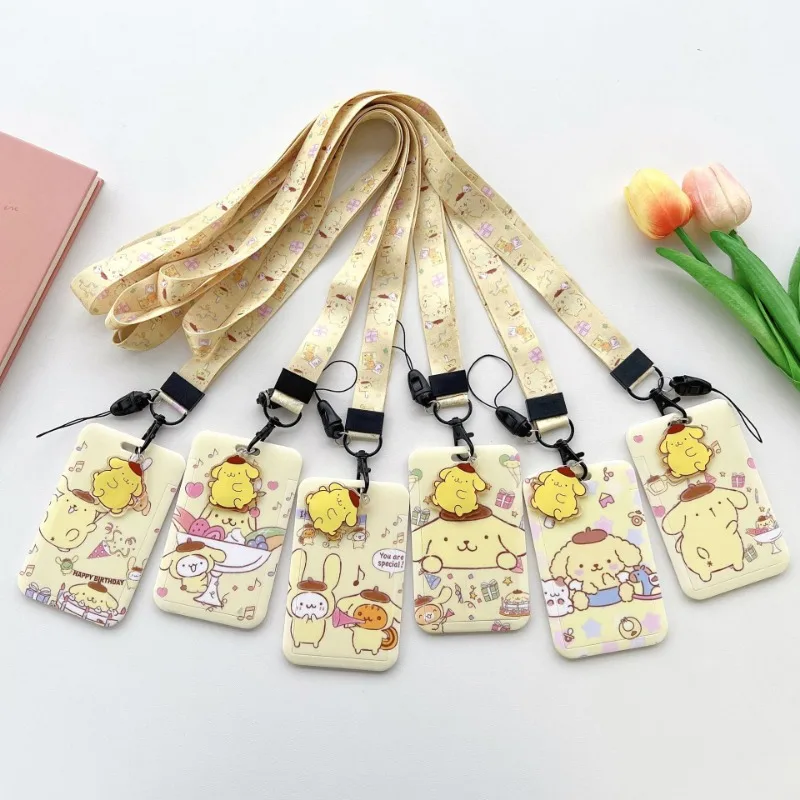 

Длинная веревка Sanrio, железная карта для защиты студентов, с функцией управления доступом к шине