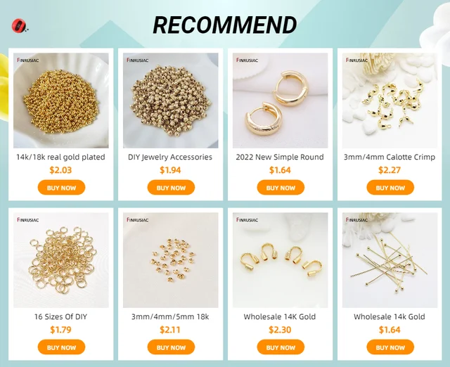 Crimp Beads Jewellery Making  Jewellery Findings Crimp Beads - 3mm/4mm/5mm  18k Gold - Aliexpress