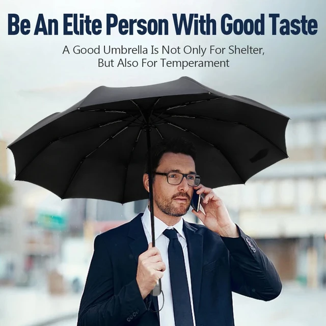 Proteja-se das intempéries com o Umbrella Windproof Double Layer 2 Umbrella Windproof Double Layer