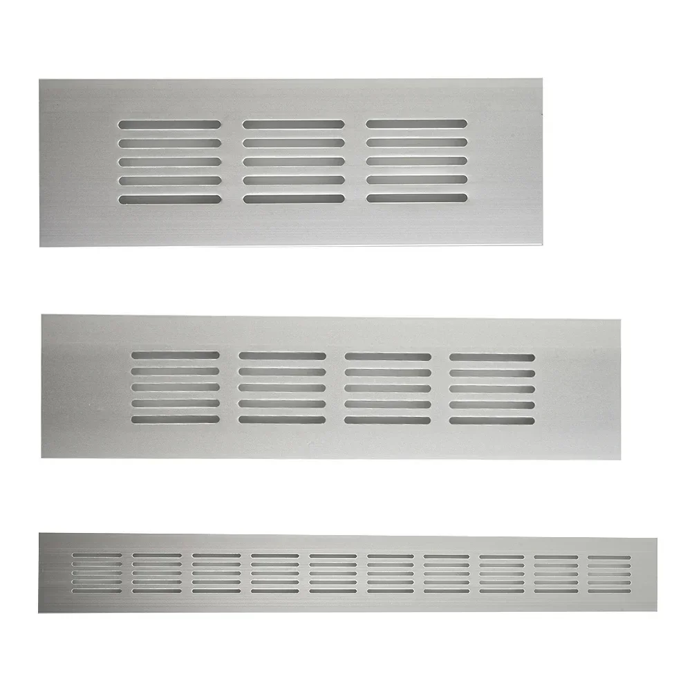 50mm Wide Aluminium Rectangular Cabinet Wardrobe Air Vent Grille Ventilation-Cover for Air Conditioner Closet Shoes Cabinet
