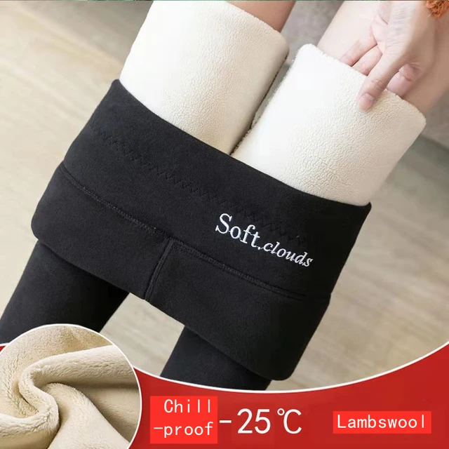 New In 2022 Leggings Women Winter Thicken Lambwool Casual Solid