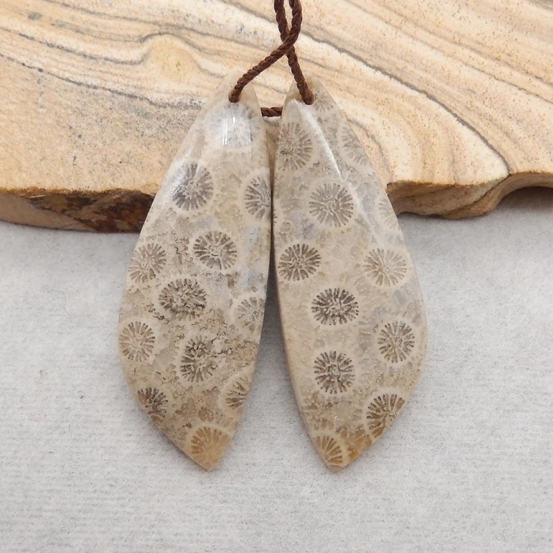 

Женские серьги с натуральным драгоценным камнем, 39x14x4 мм, 7 г