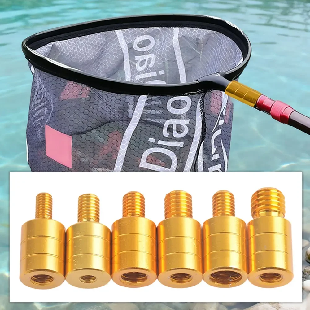 1Pc Fishing Landing Net Handle Connector Fishing Net Rod Head Converter Replacement Part Fishing Landing Dip Net Connector
