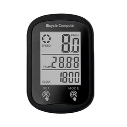 Waterproof LCD Touch Screen Cycling Speedometer with Odometer for All - Weather Day/Night Use (Black)