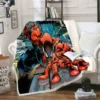Spider-Man Furry Custom Blanket Luxury Plush Blankets Throw Baby  Winter Fleece Microfiber Fabric Modern Printed 3