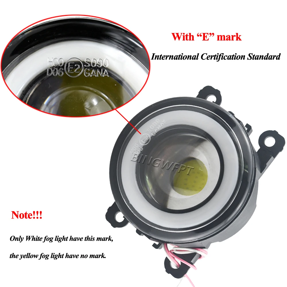 Car Front LED Fog Light Angel Eye DRL Daytime Running Lamp Assembly For Ford Focus 3 2012 2013 2014 Headlight Front Bumper