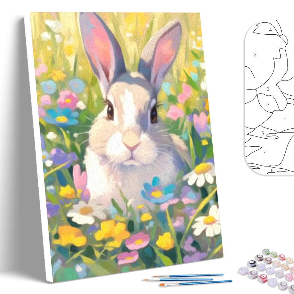 Sdoyuno-フレーム、ウサギ、動物、芸術品、工芸品、手工芸品、アクリル