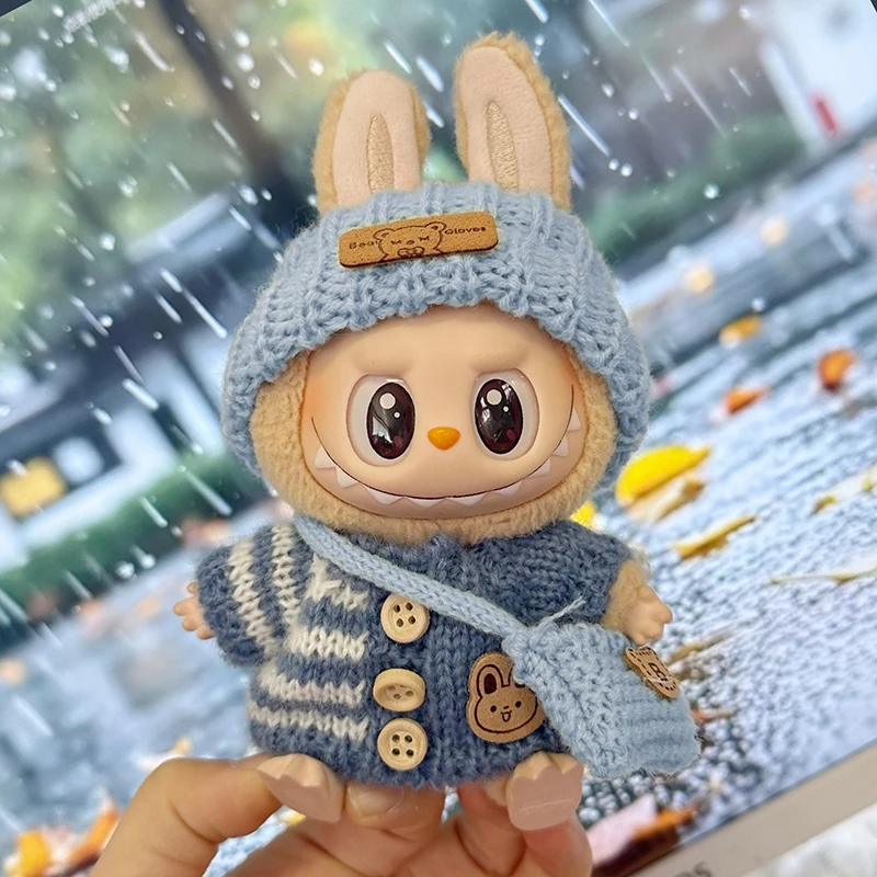 17cm Labubu Doll Clothes Set | Sweater, Hat, & Accessories