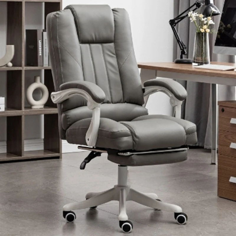 Relaxing Luxury Office Chair Computer Leather Conference Living Room Office Chair Designer Silla De Oficina Nordic Furniture cover waterproof designer office chair headrest back support recline gaming game chairs living room silla de oficina furnitures