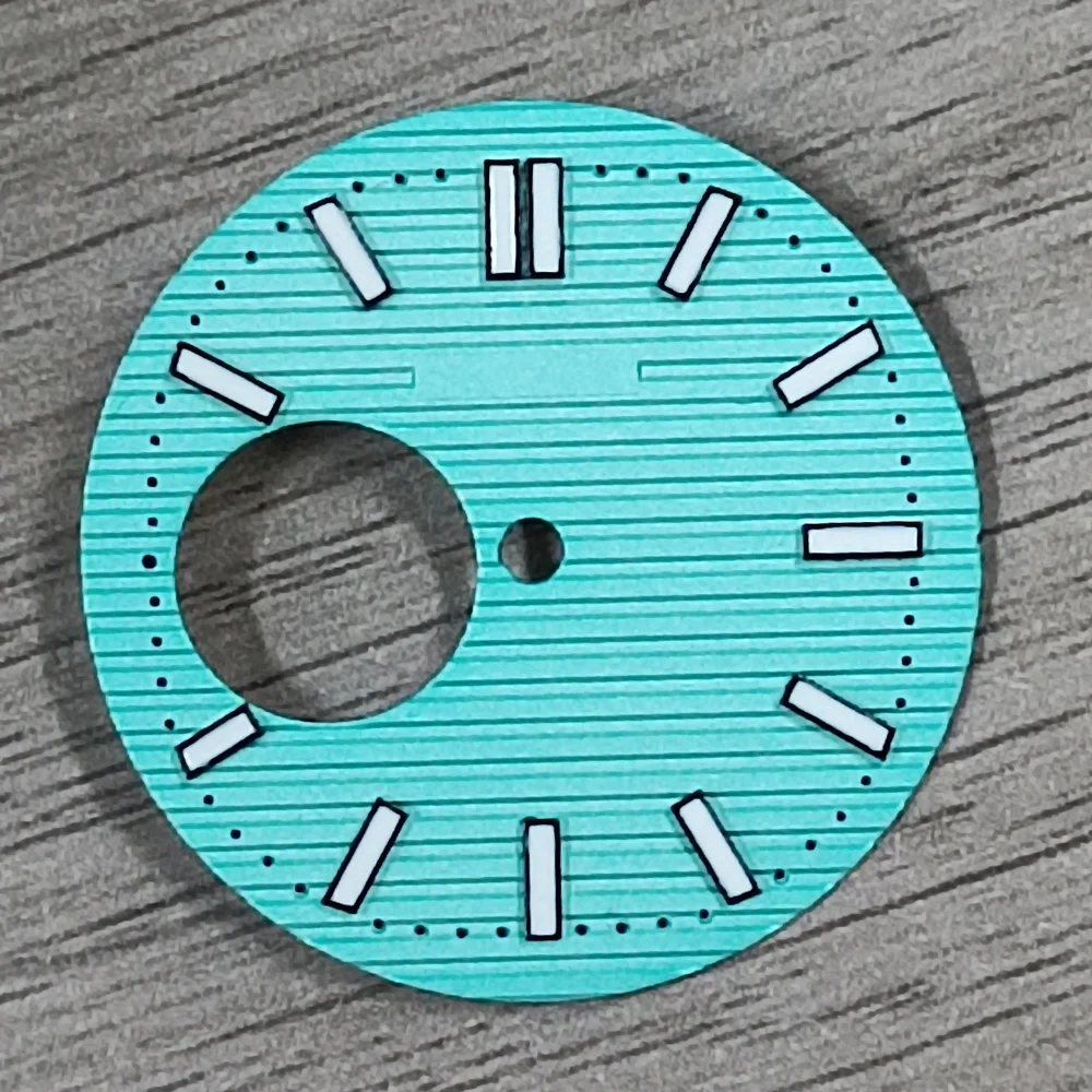 30mm NH38 Dial Nautilus Green Luminous Tiffany Blue Watch Face Suitable for NH38 movement Accessories Customisable Dial