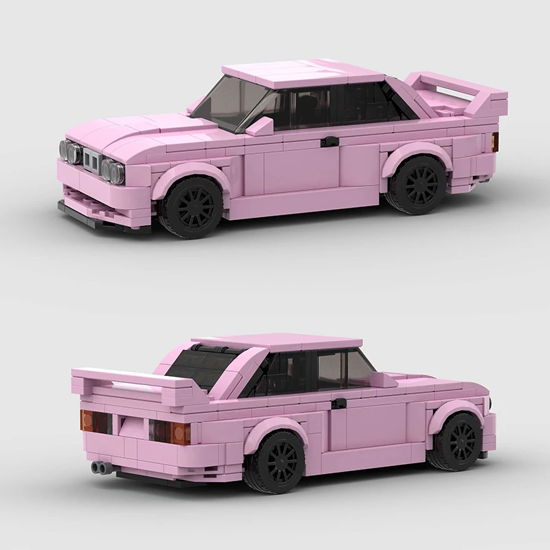 슈퍼카 시티 스피드 레이싱 스포츠카 E36 E46 블록 MOC M3 E30 M4 레이서 차량 M5 테크닉 브릭 어린이 장난감