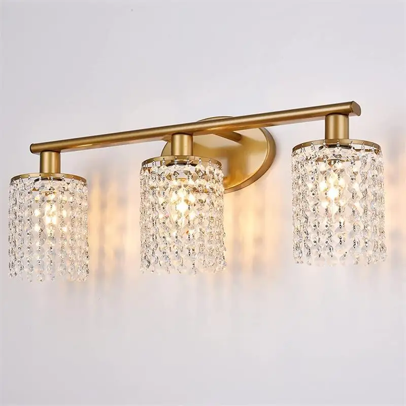 

Bathroom Led Wall Lamp Arandela 2-4 heads crystal luminaria Wall Sconce Mirror Lights bathroom wall light free shipping