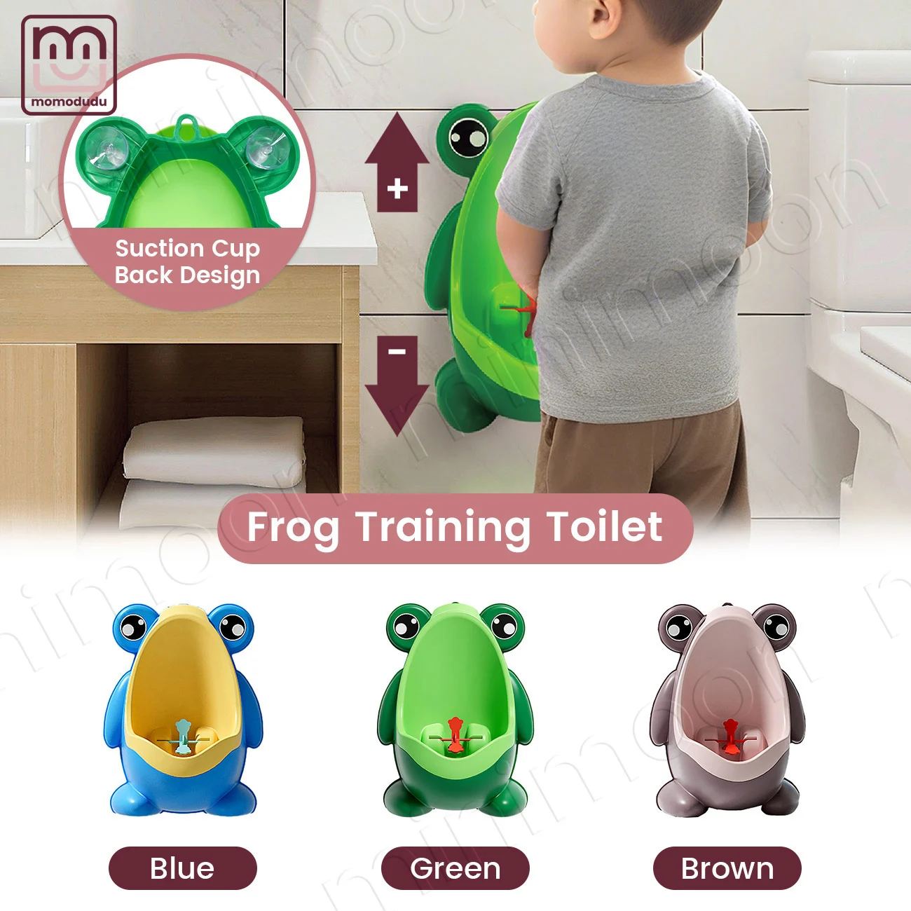 Boys' Potty Training Urinal with Fun Target Game, Frog Design Makes Learning to Stand & Pee an Exciting Challenge