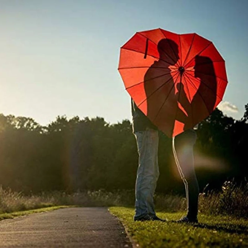 Wedding Accessory Creative Heart-Shaped Love Umbrella Ornament Adult Bride Wedding Gift Accessory mini umbrella folding umbrella