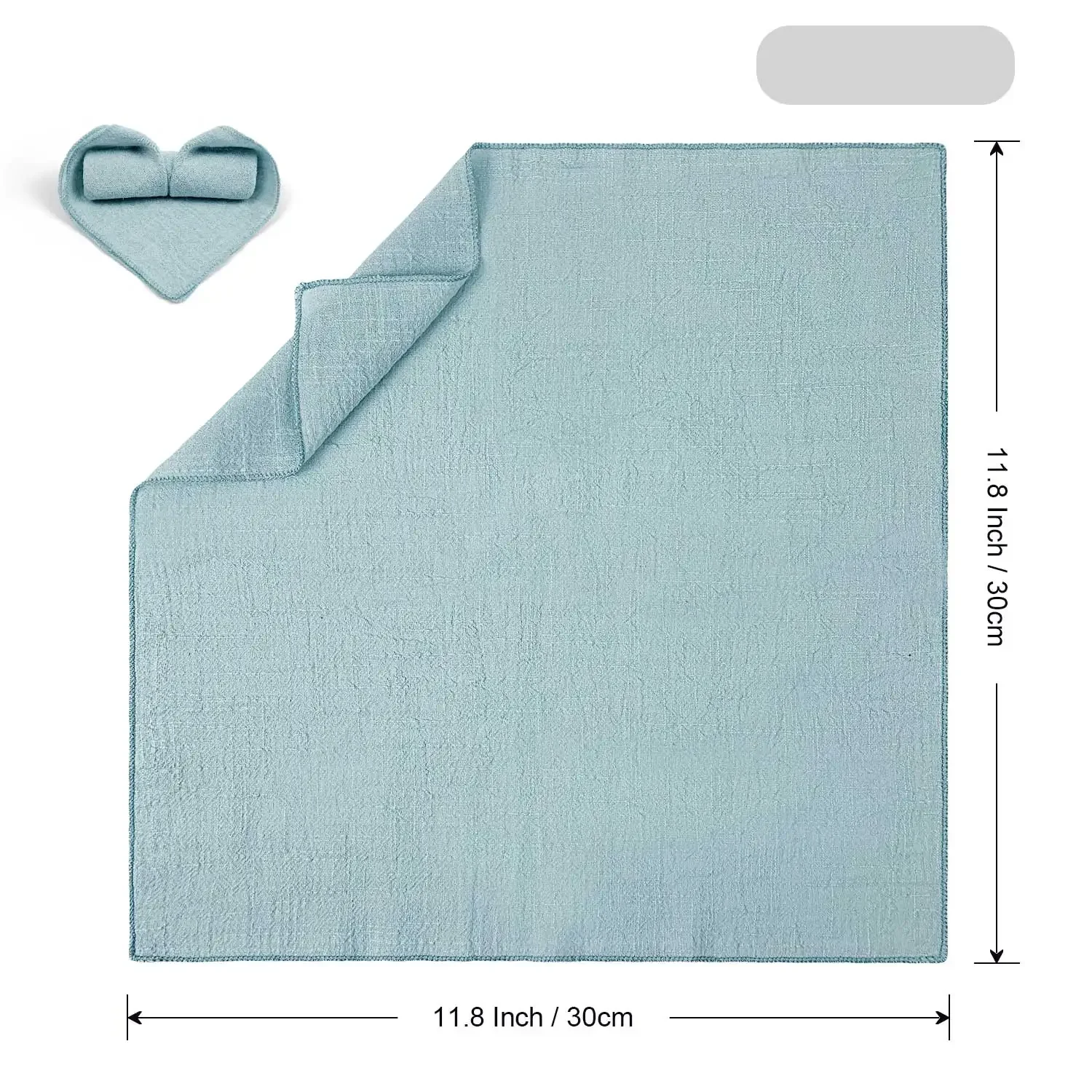Set of 6 Cotton Cloth Napkins Gauze Sage Green 30x30cm for Wedding Decoration Everyday Use Dinner Tea Towel Table Party Napkins 5