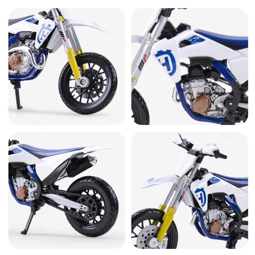 Bburago 1:18 Husqvarna FS 450 Supermoto Static Die Cast Vehicles Collectible Hobbies Motorcycle Model Toys 5