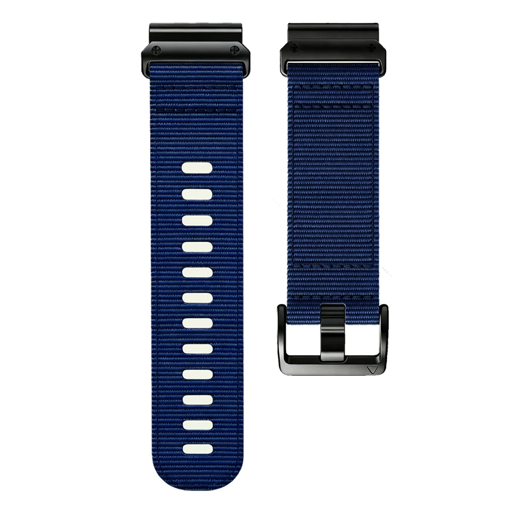 Wear-Resistant Nylon QuickFit Woven Strap, 26-22mm Adjustable Band Bracelet