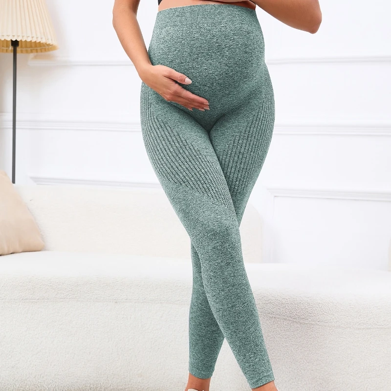 Pregnant Women's Thin Bottoming Pants Spring And Summer New Maternity High Elastic Belly Support Pants 4