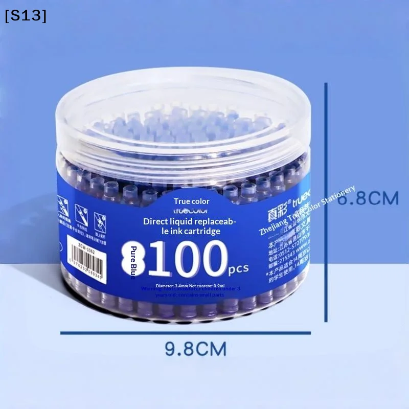 50/100Pcs 대용량 부드러운 설치 깨끗하고 펌프가 없는 직접 잉크 박스 튜브 보관 간편한 보관 학생 교사를 위한 3가지 색상[S13]