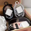 Portable Mini Clear Zipper Storage Bag - Space-Saving Organizer for Earphones & Chargers, Versatile with Handy Keychain Loop 2