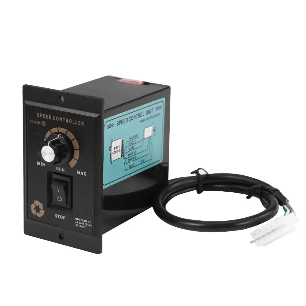 400W Voltage Regulator AC 220V Speed Controller Gear Motor Smooth Soft Start Brushless Motor Speed Control Power Regulator 1700r