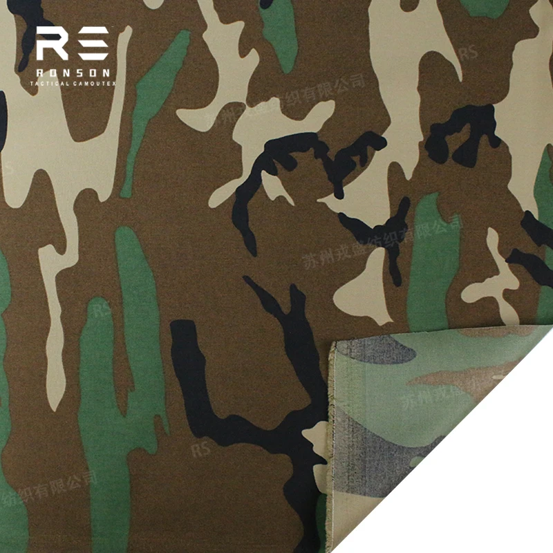 hot sale 500D nylon oxford M81 Woodland camo camouflage tactical fabric use for bag vest in stock