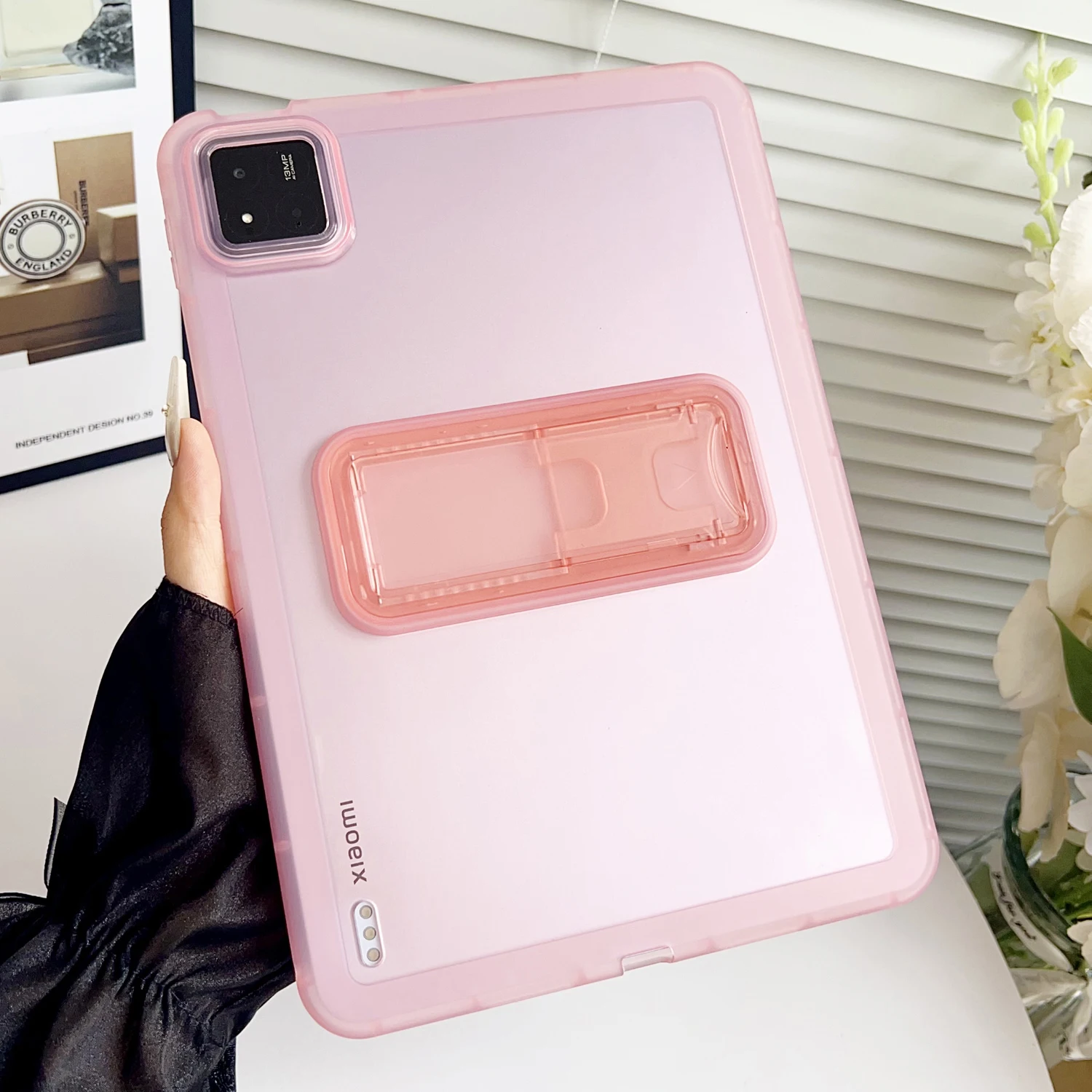 Universal Clear Soft Tablet Stand Case Cover, Compatible with Various Sizes